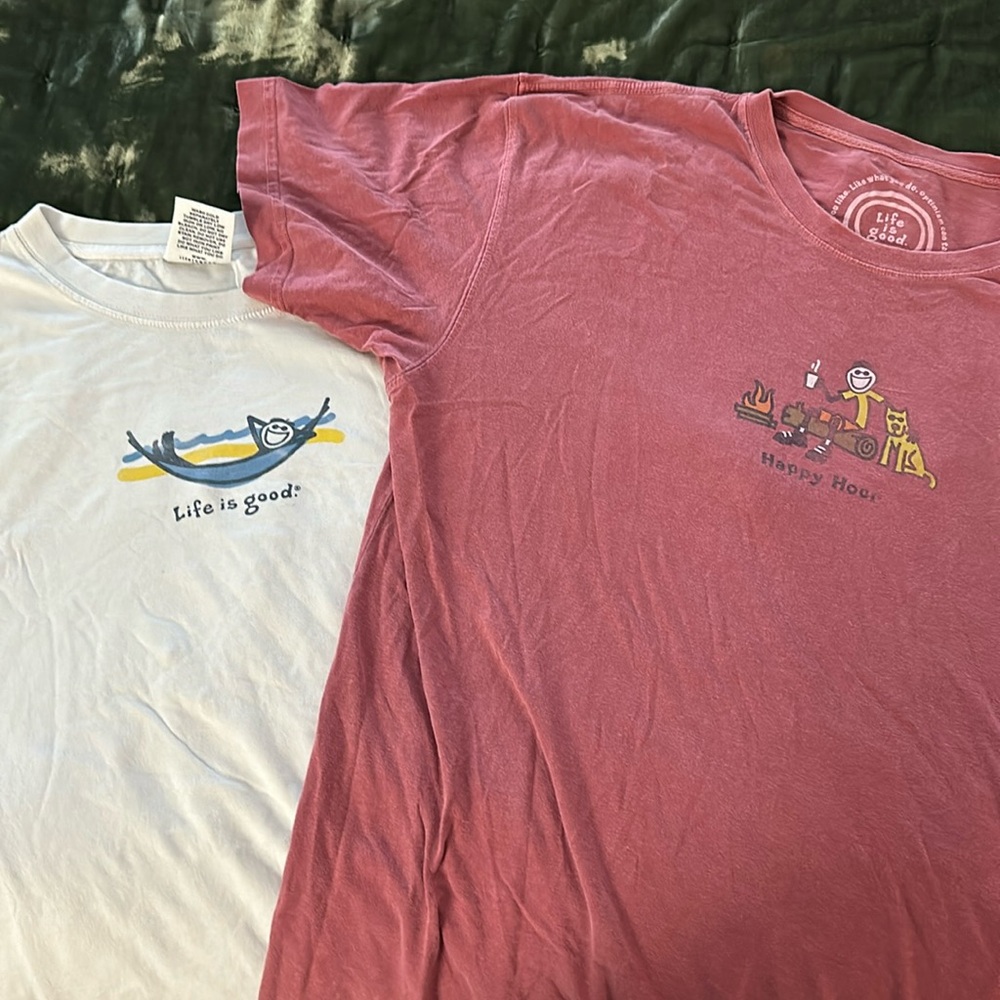 Two life is good T-shirts happy hour